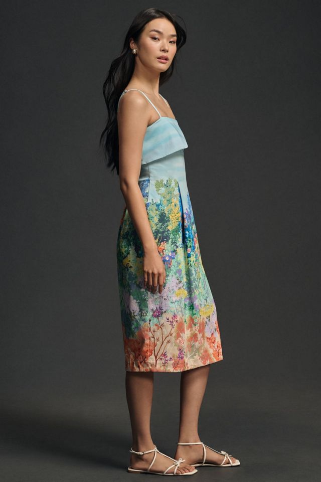 Sleeveless Printed Knee-Length Dress #3