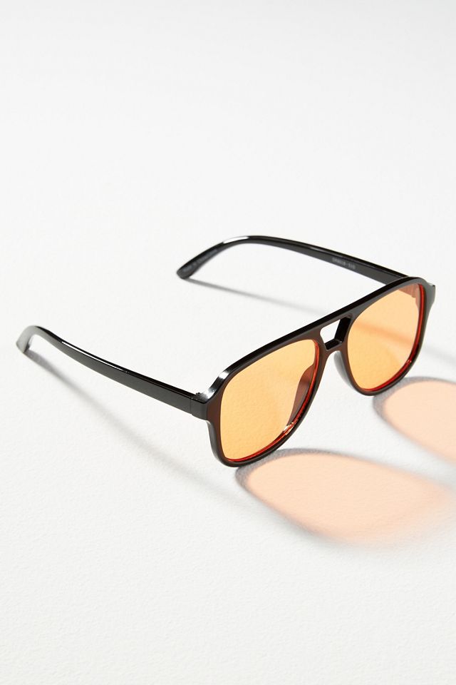 Yellow Lens Aviator Sunglasses #2