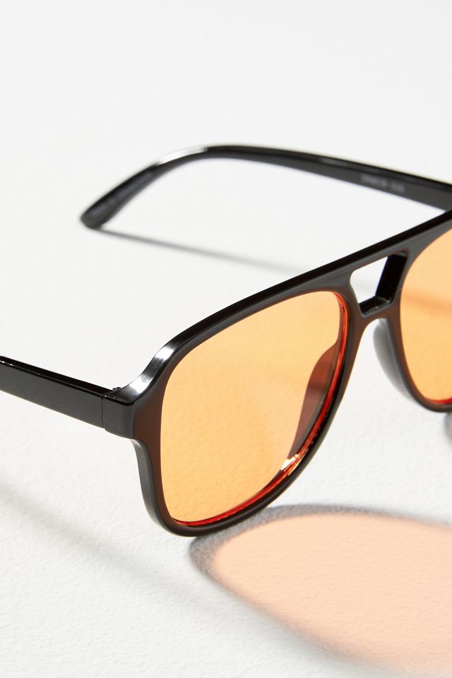Yellow Lens Aviator Sunglasses #3