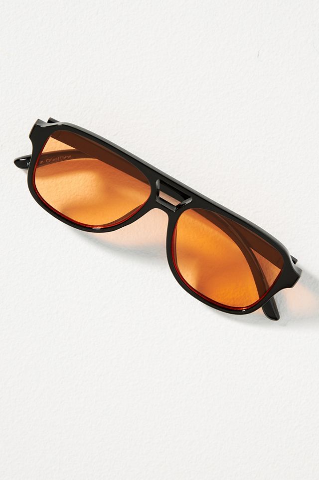 Yellow Lens Aviator Sunglasses #1