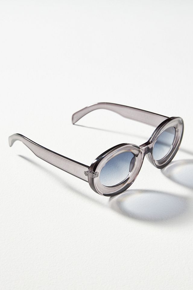 Bevel Oversized Oval Sunglasses #2