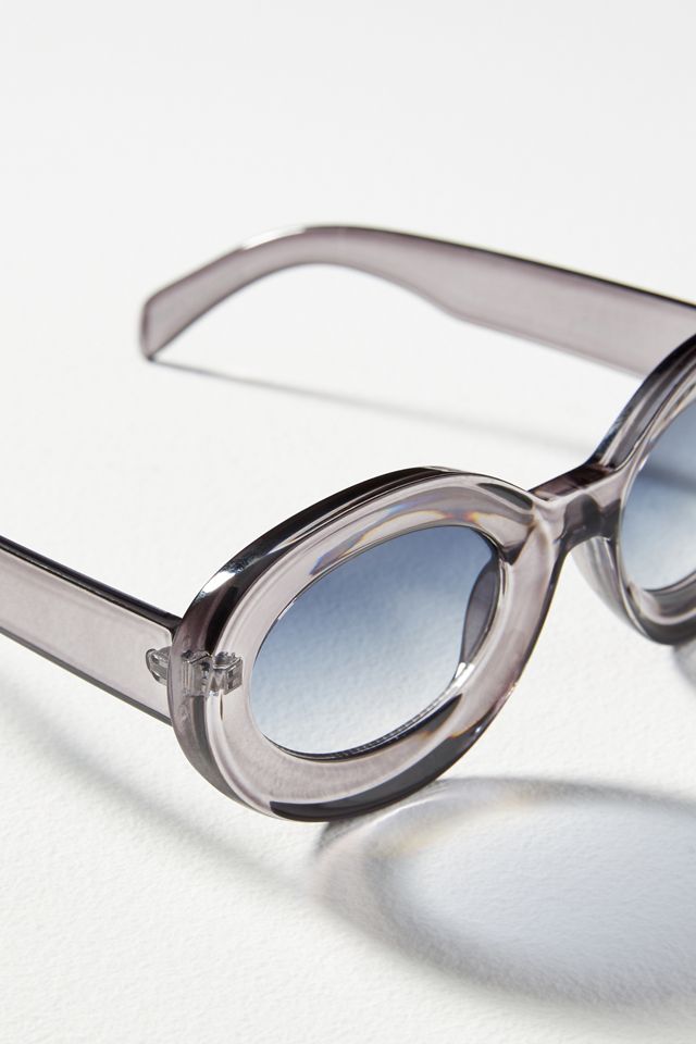 Bevel Oversized Oval Sunglasses #3