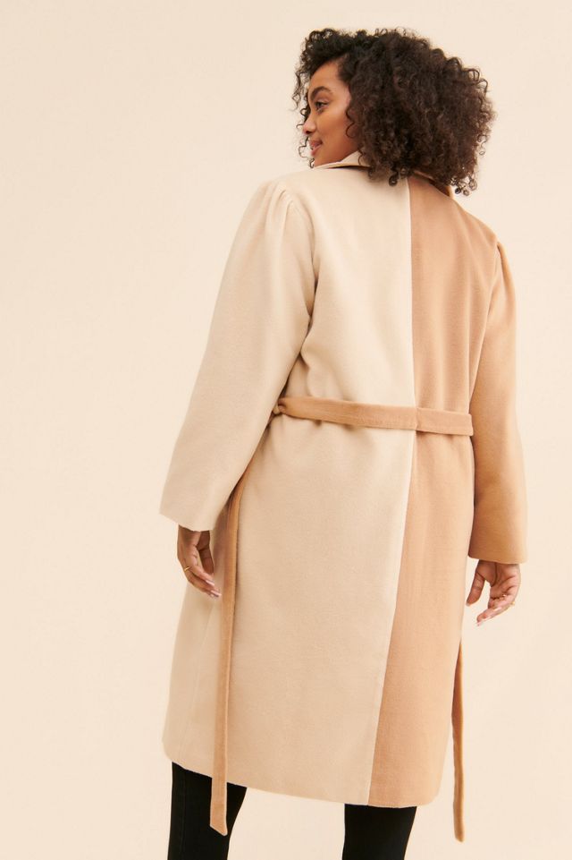 Du Paradis Two Tone Oversized Overcoat #1