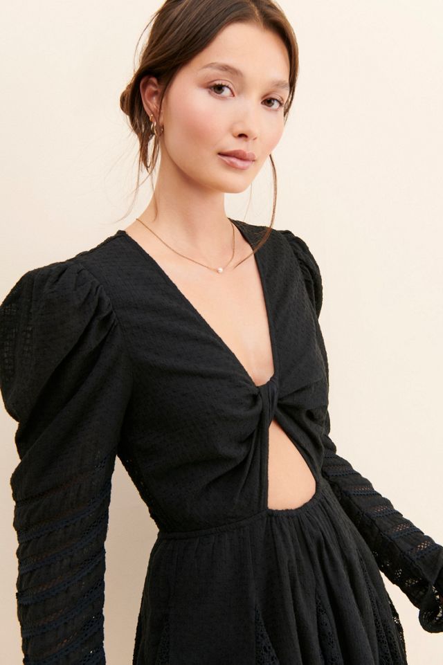 Hemant & Nandita Lace Twist Front Mini Dress #2