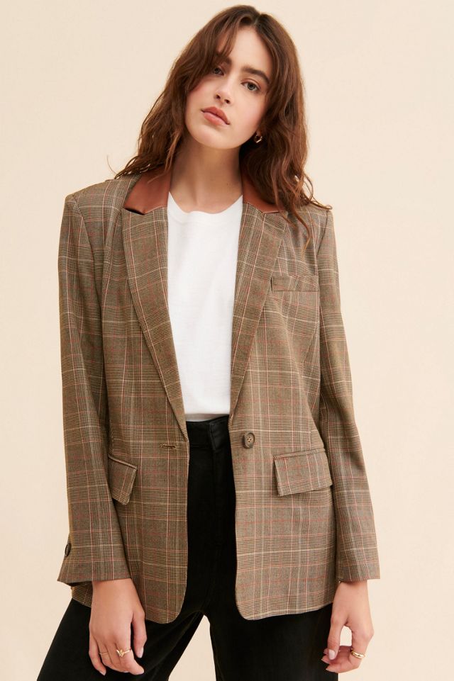 BB Dakota Audrey Plaid Blazer #1