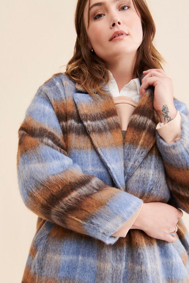 Greylin Brushed Plaid Relaxed Coat #2