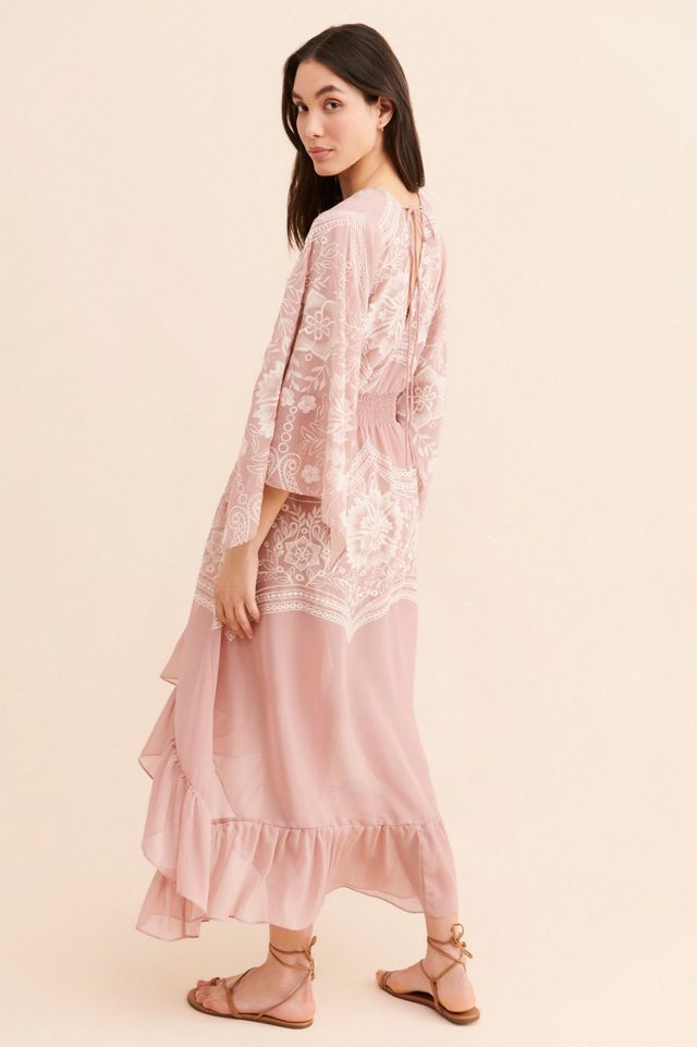 Especia Embroidered Ruffle Dress #1