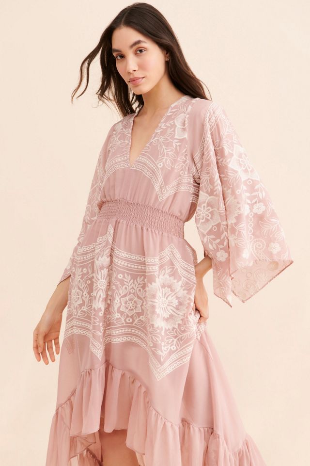 Especia Embroidered Ruffle Dress #3