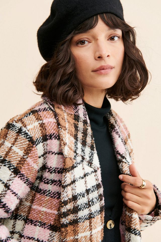 Bernardo Plaid Double Breasted Coat #2