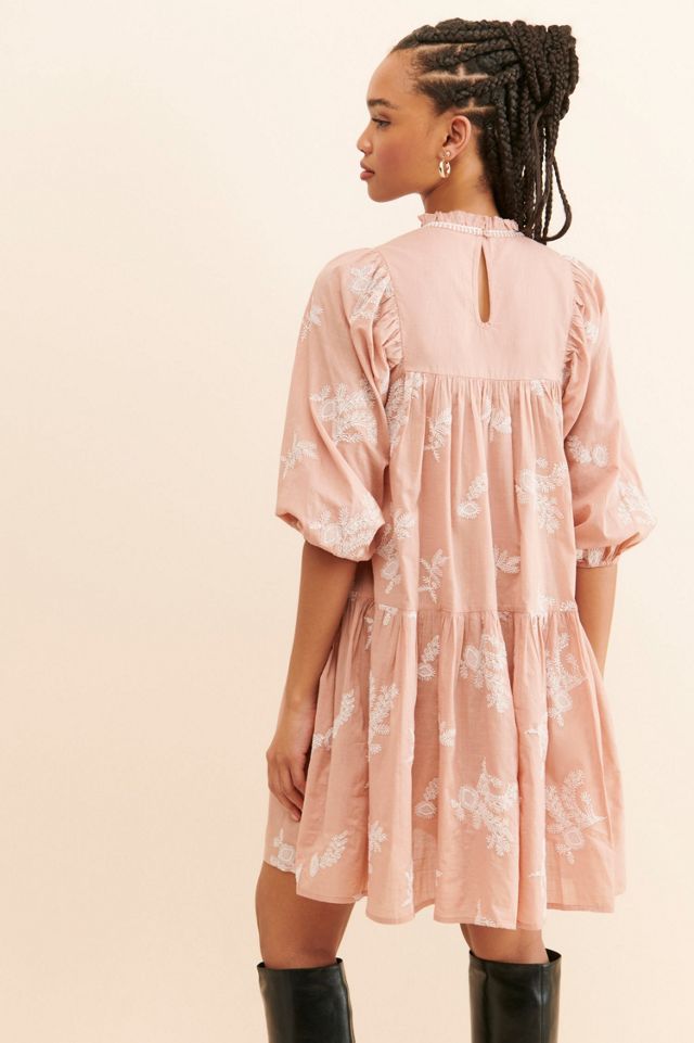 Let Me Be Embroidered Collared Mini Dress #1