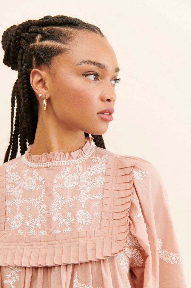 Let Me Be Embroidered Collared Mini Dress #2