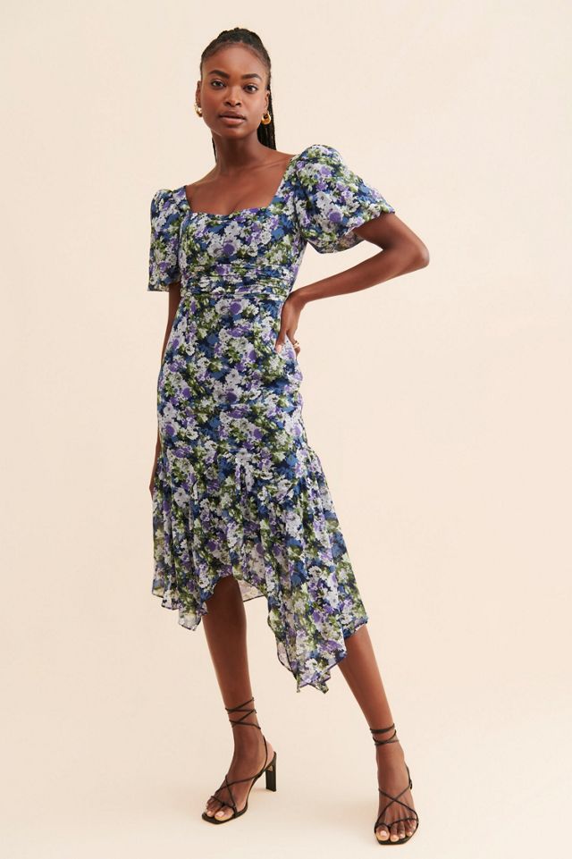 ASTR the Label Asymmetrical Floral Midi Dress #3
