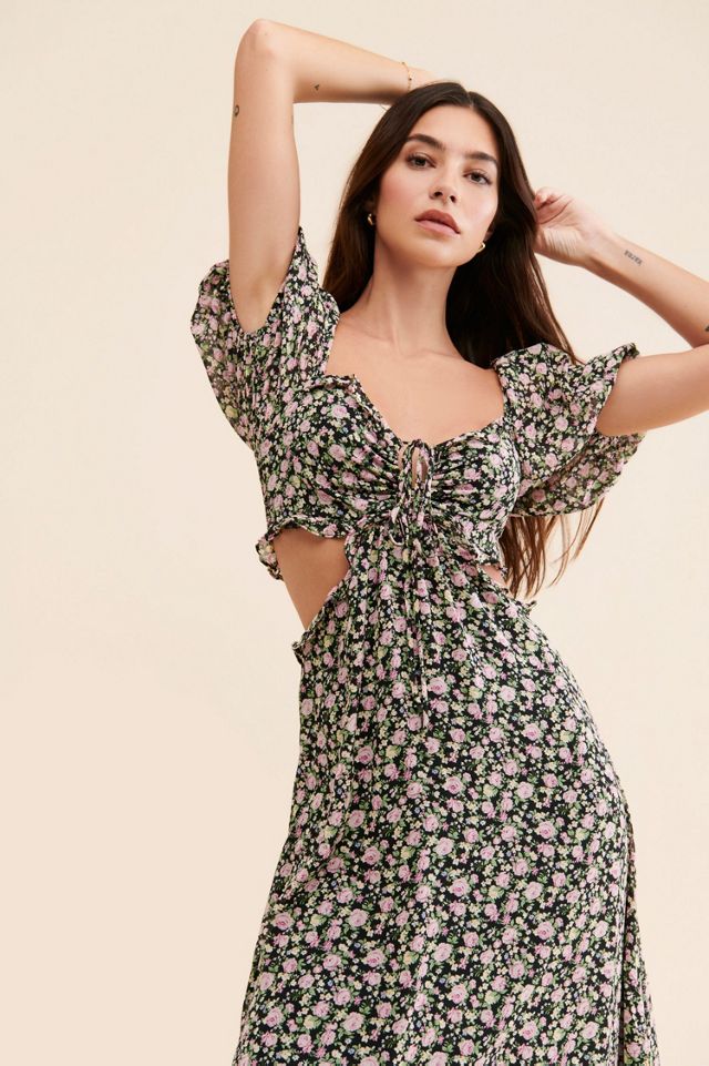 ASTR the Label Ruffle Cutout Midi Dress #3