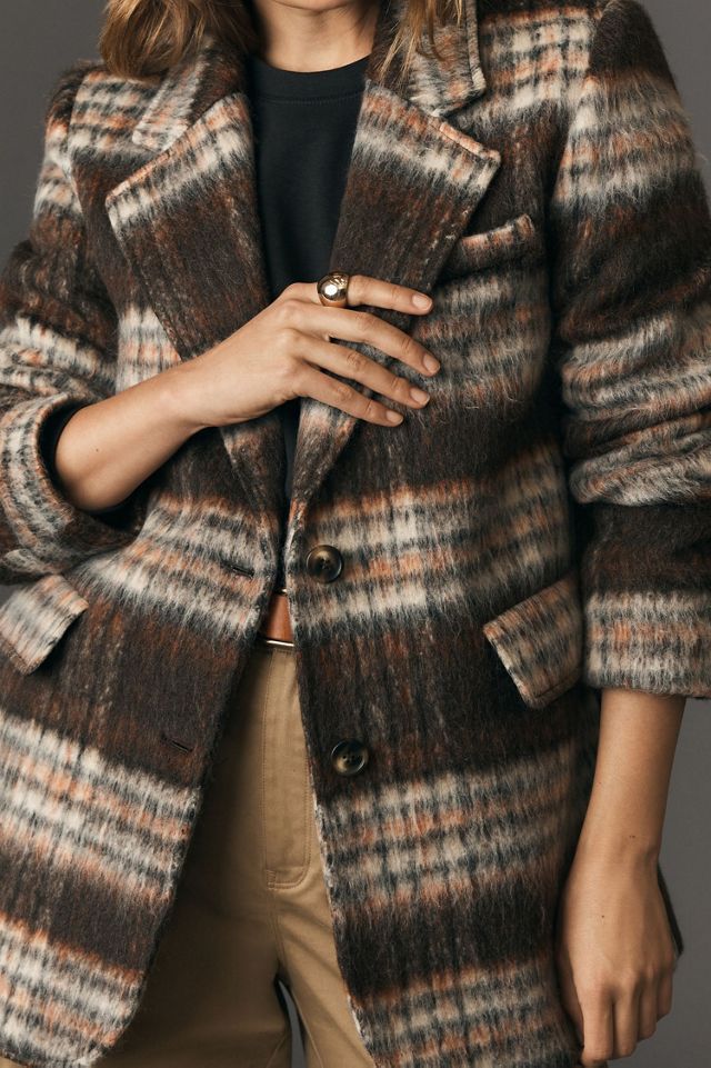 Maeve Brushed Plaid Blazer #2