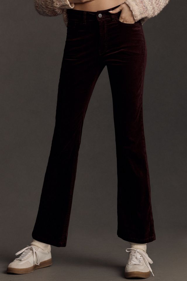 Pilcro The Yaya Mid-Rise Crop Flare Jeans: Velvet Edition #1