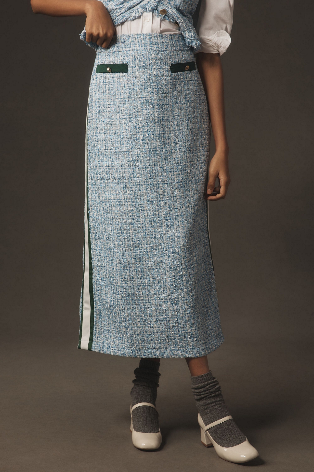 Maeve Tweed Midi Skirt