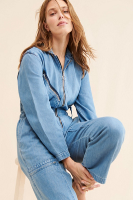 Seventy Mochi Amelia Denim Coveralls | Anthropologie
