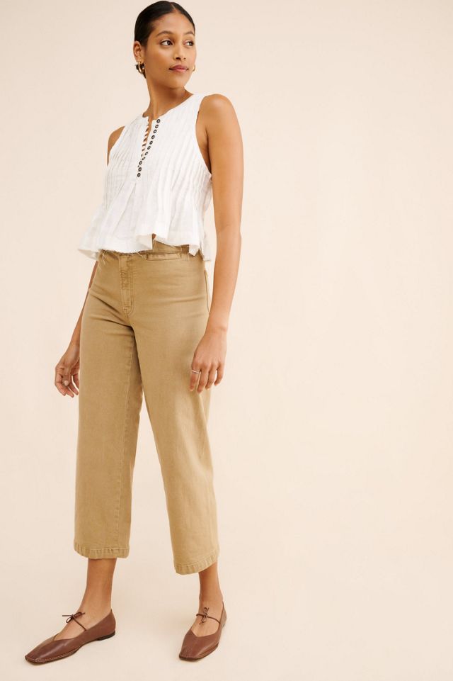 Madewell Emmett Garment Dye Wide Leg Cropped Pants #3