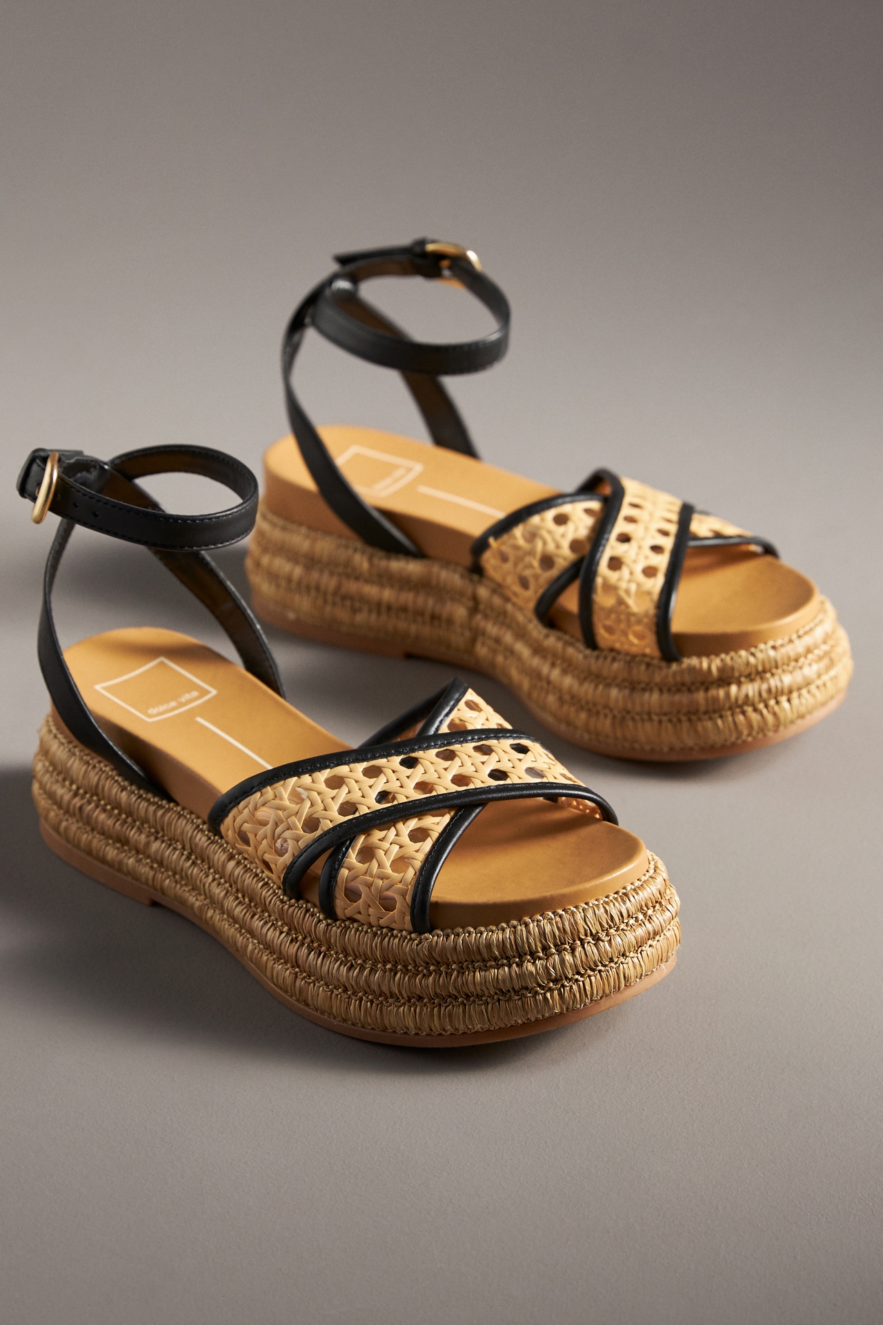 Dolce Vita Wriley Raffia Platform Sandals