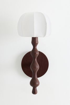 LALA Reimagined Wood Shaded Sconce Wall Light