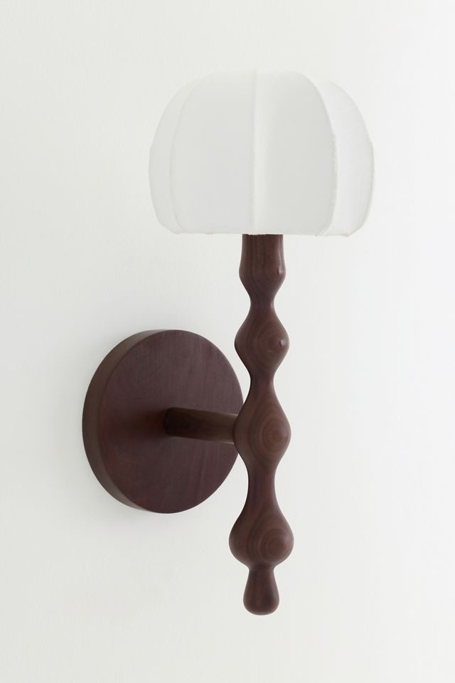 LALA Reimagined Wood Shaded Sconce Wall Light | AnthroHome