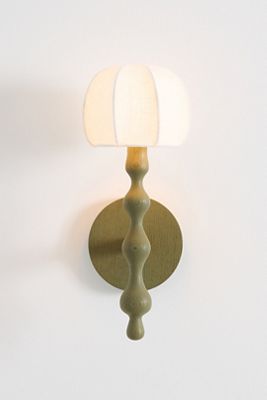 LALA Reimagined Wood Shaded Sconce Wall Light