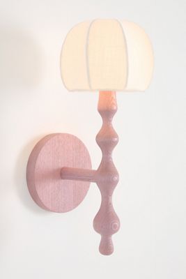 LALA Reimagined Wood Shaded Sconce Wall Light