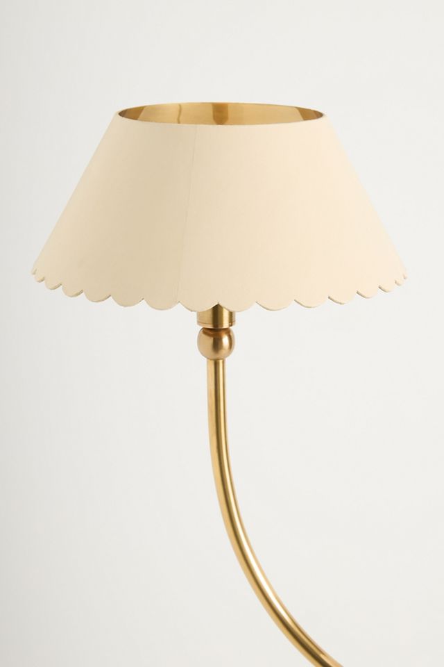Roberta Scalloped Leather Linear Chandelier #3