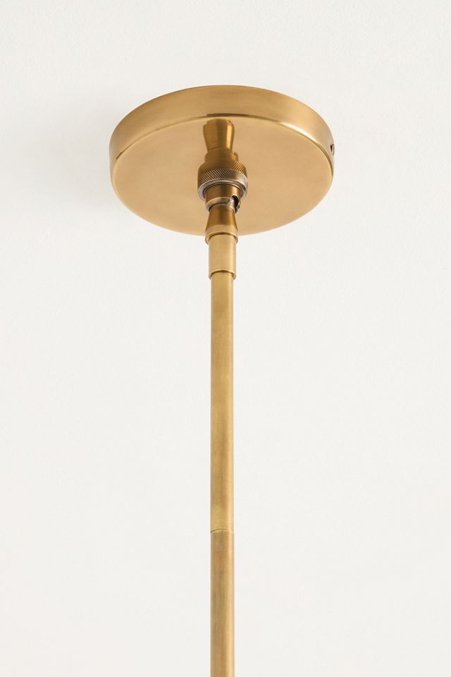 Roberta Scalloped Leather Linear Chandelier #4
