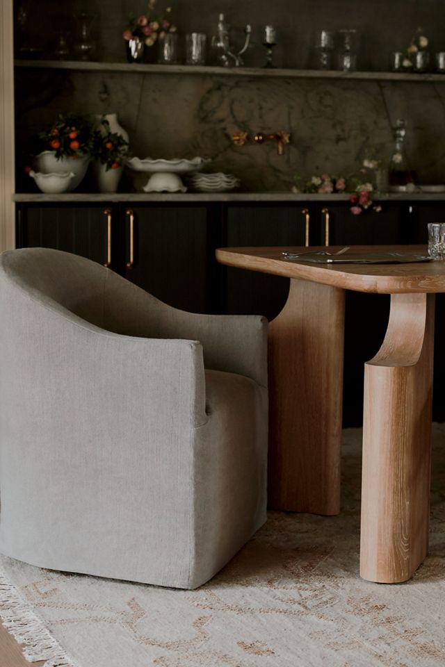 Ava Rectangular 84" Oak Dining Table #6