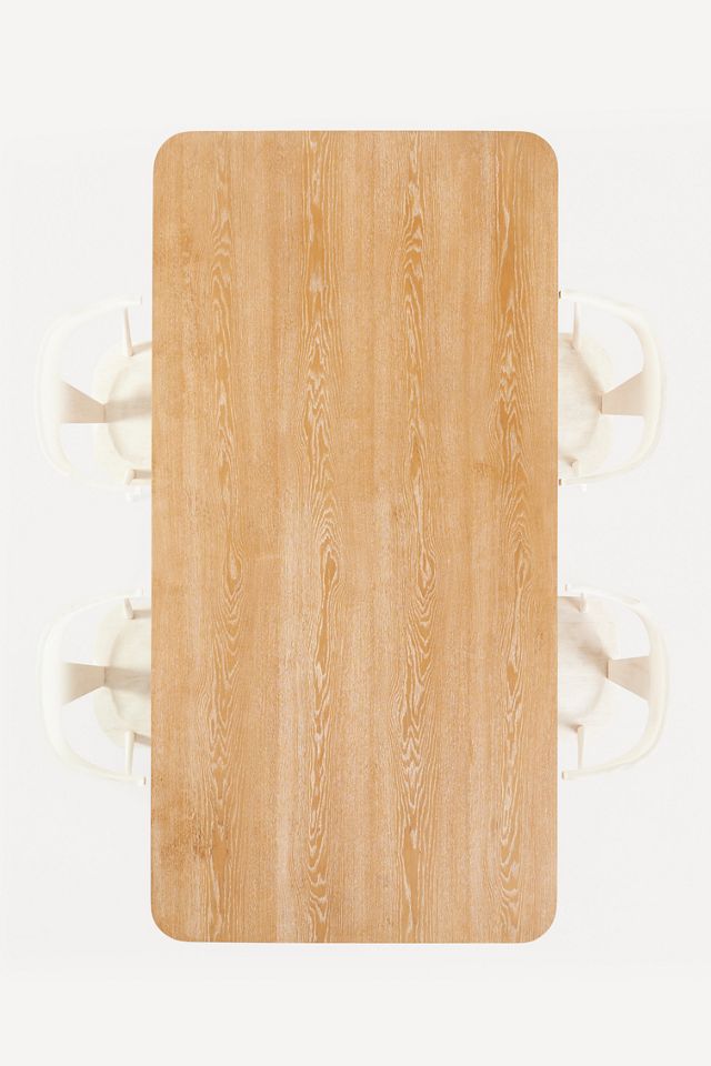 Ava Rectangular 84" Oak Dining Table #5