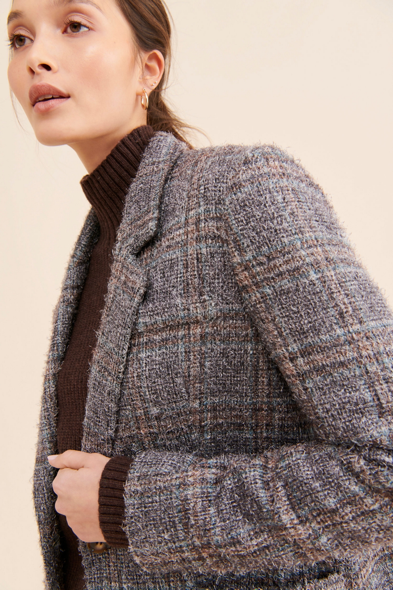See U Soon Plaid Blazer Coat