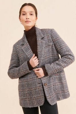 See U Soon Plaid Blazer Coat