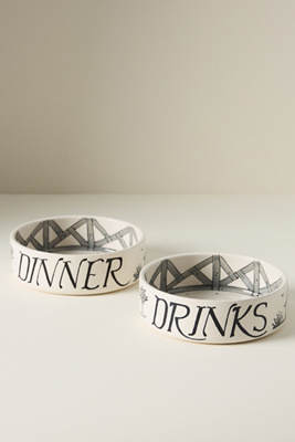 For Pete's Sake Pottery Dinner & Drinks Pet Bowl Set