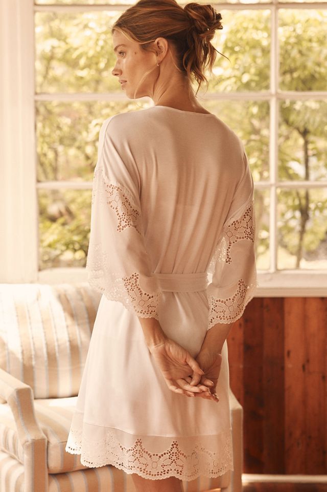 Eberjey Beatrix Lace-Trim Robe #1
