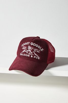 Shop Worn/west Foggy Goggle Corduroy Trucker Hat In Red