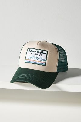 Worn/west Meet Me On The Slopes Trucker Hat In Green