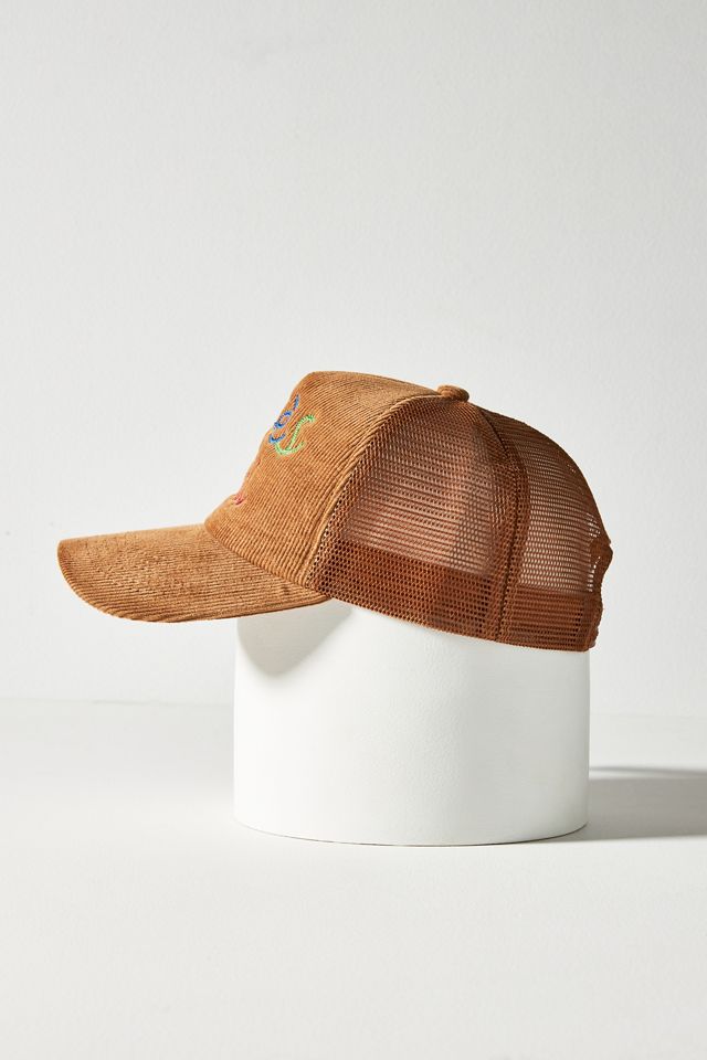 Anthropologie Worn West Apres Ski Trucker Hat Cream Corduroy Worn/West Après Ski Trucker Hat | Anthropologie main image 2