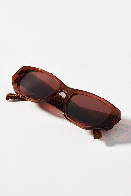 Raen Ynez Rectangle Sunglasses In Brown