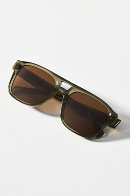 Raen Polarized Rifka Aviator Sunglasses In Green