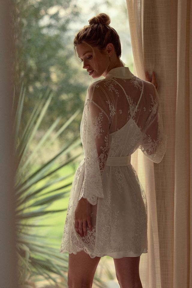 Rya Collection Darling Short Lace Cover-Up Robe #1