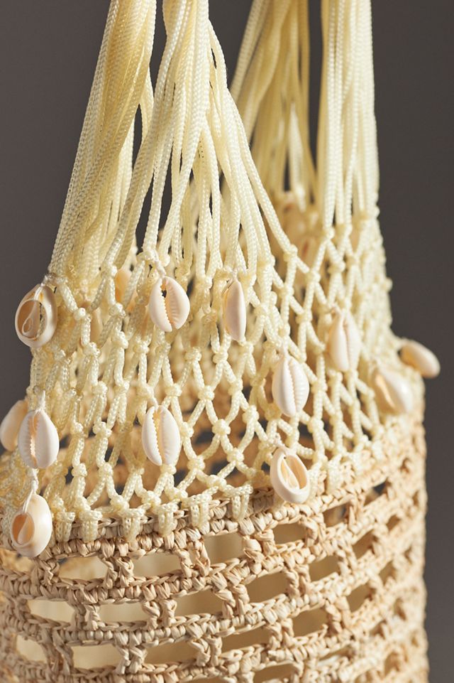 Sensi Studio Mercado Seashell Embroidered Bucket Bag | Anthropologie