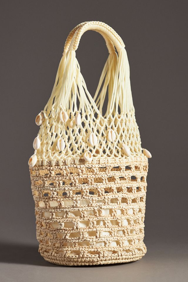 Sensi Studio Mercado Seashell Embroidered Bucket Bag | Anthropologie