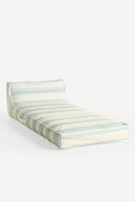 Sunnylife Kids Striped Luxe Lie-on Lounger Lazy Days In Blue