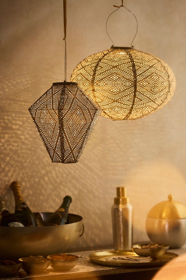 Lace Battery Lantern, Grey Diamond #2