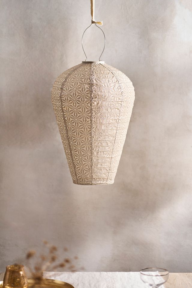 Lace Battery Lantern, Silver Balloon #3