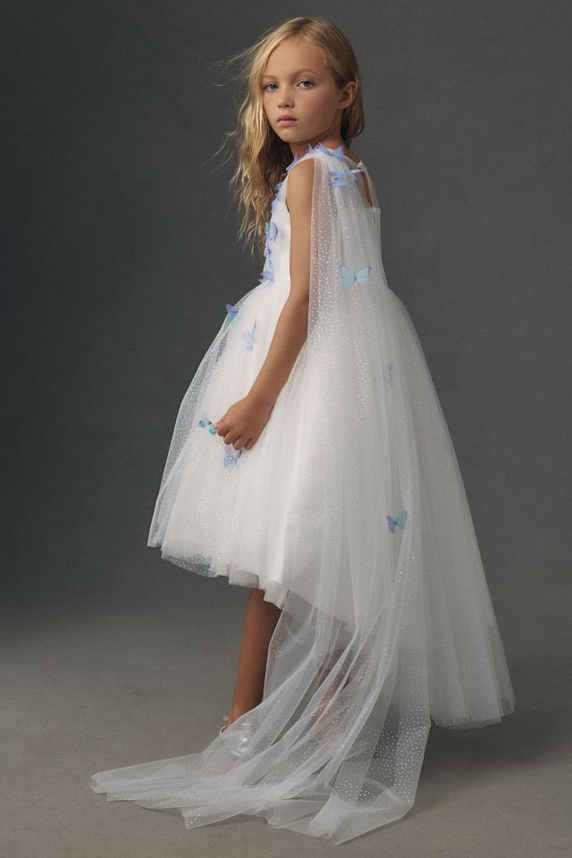 Princess Daliana Butterfly Tulle Flower Girl Dress #1