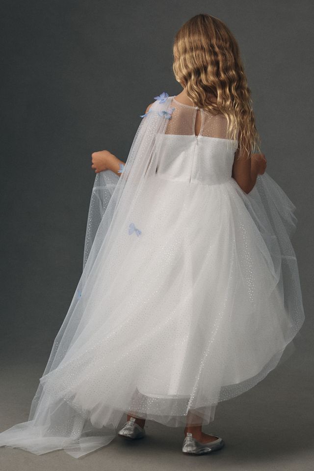 Princess Daliana Butterfly Tulle Flower Girl Dress #3