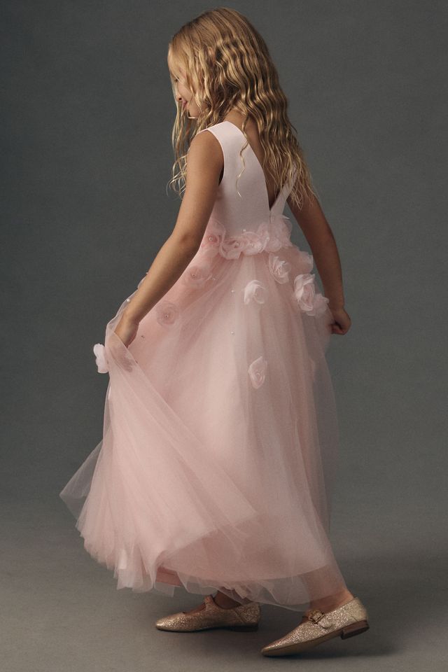 Princess Daliana Rosette Flower Girl Dress #1
