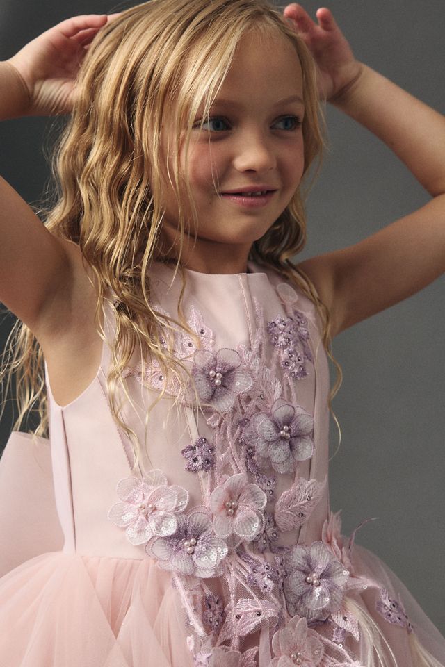 Princess Daliana High-Low Layered Tulle Flower Girl Dress #2